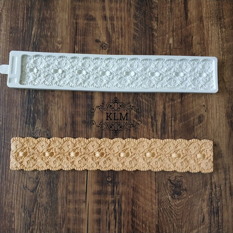 

New floral lace silicone mould Chocolate cake edge decoration tool