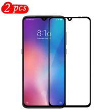 Película vidro temperado para xiaomi, 2 peças mi 9 9 se mi 9 lite cobertura completa filme protetor de tela para xiaomi vidro protetor premium mi a3,
