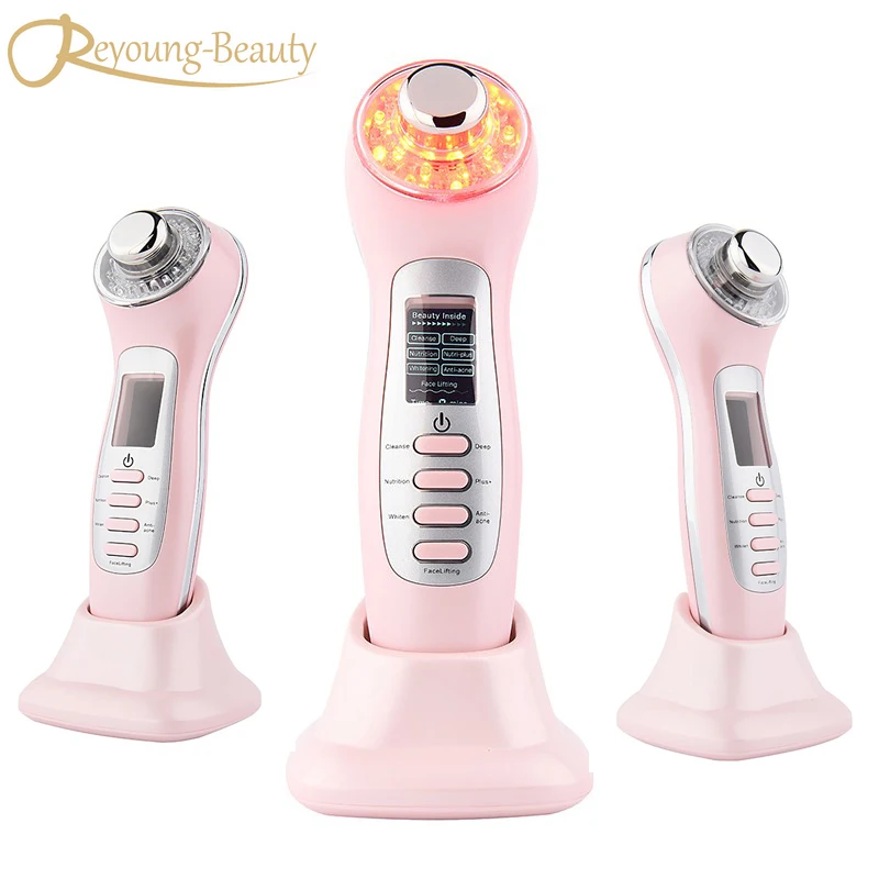 Galvanic Current Device Ultrasonic Photon Facial Beauty Massager Face
