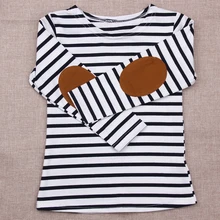 Kids Striped Cotton T-shirt Children Clothing Baby Boys Girls Spring Autumn Long Sleeve Tops Tees Infant Casual Clothes