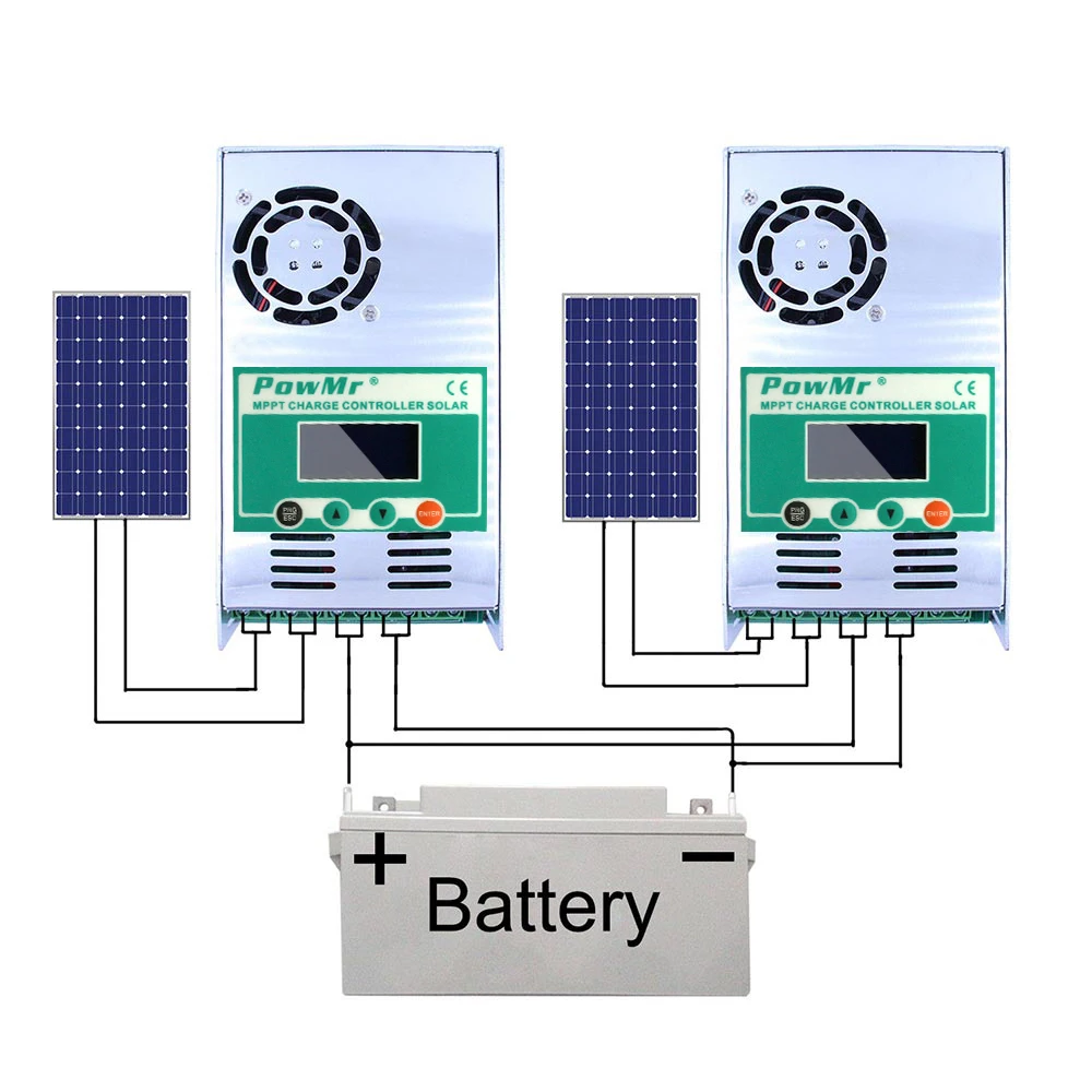 PowMr MPPT Контроллер заряда 60A 50A 40A 30A подсветка lcd 12V 24V 36V 48V солнечный регулятор для Max 190V вход солнечной панели