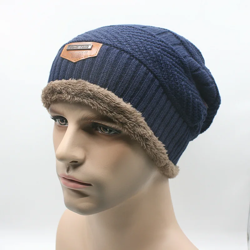 Men Warm Hats Beanie Hat  Winter Knitting Wool Hat for Unisex Caps Lady Beanie Knitted Caps Women's Hats Outdoor Sport Warm 