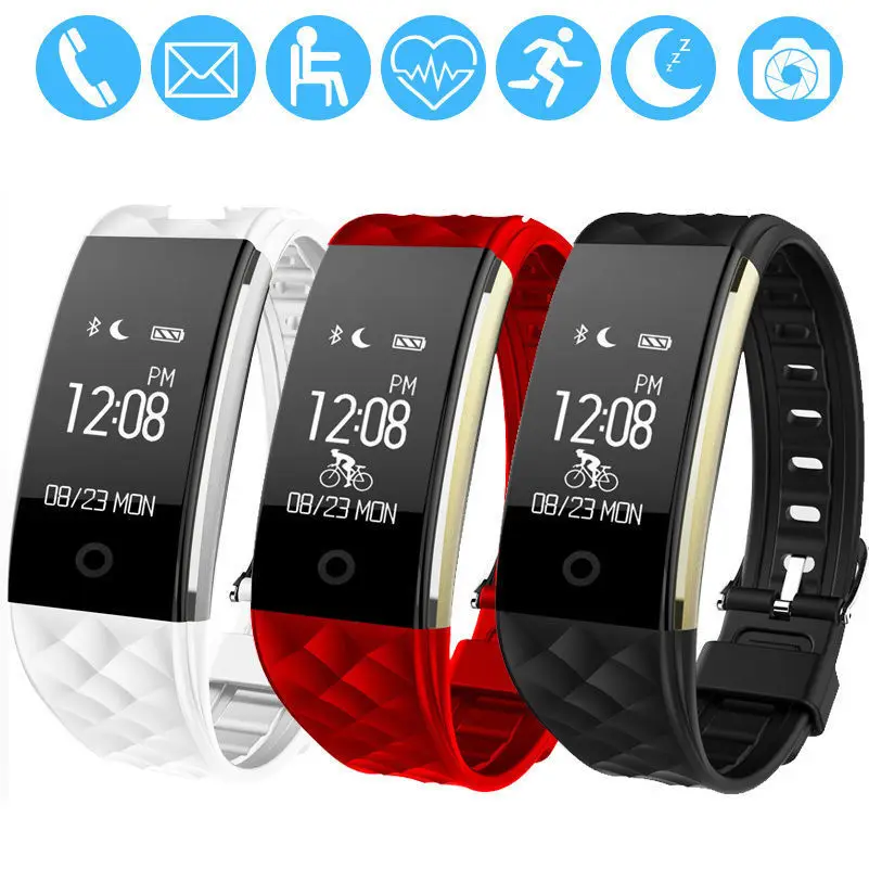

S2 Smart Wristband Bluetooth 4.0 Band Heart Rate Monitor Sport IP67 Waterproof OLED Smartband Bracelet For Android IOS Phone