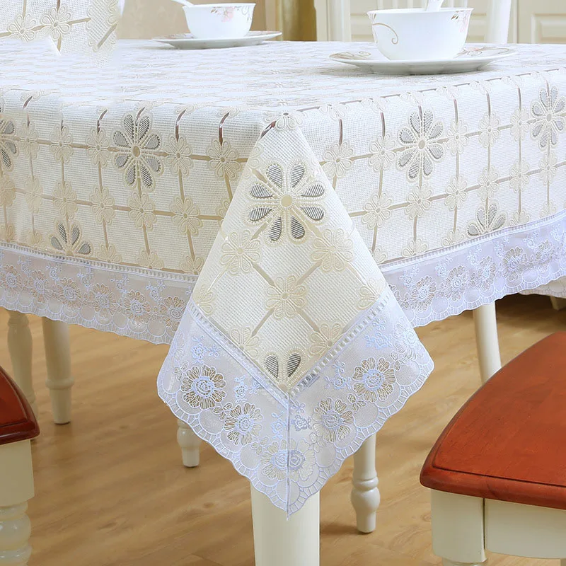 Lace Tablecloth Waterproof and Heatproof Disposable Household Rectangular Table Cloth Coffee | Дом и сад