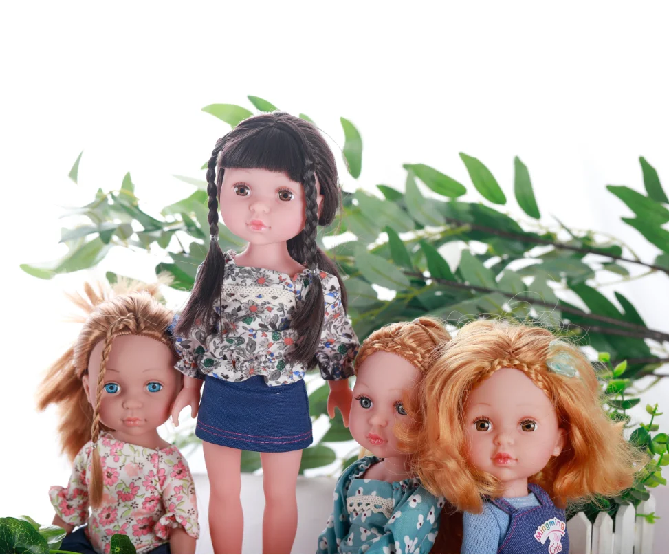 4 типа 13 дюймов 34 см реалистичные 3D лица Детские куклы виниловый материал Модная девочка кукла игрушки для детей кукла реборн