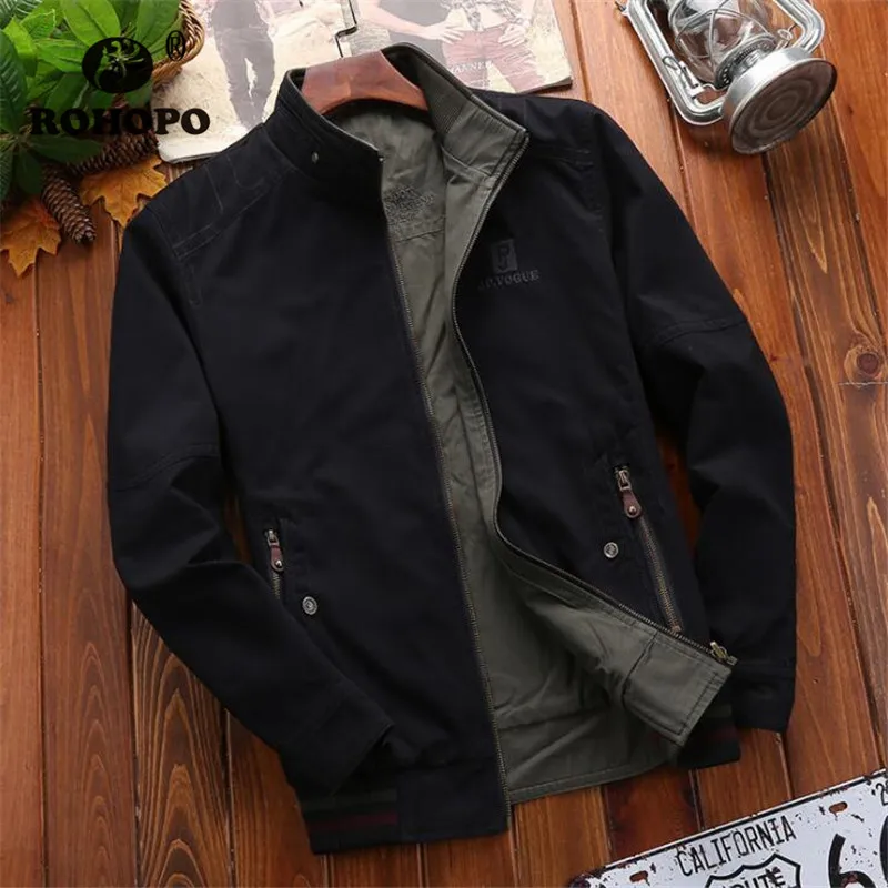 Thick Cotton Jacket Outwear 2019 Double Side Military Russian Male Cargo Jacket Mandarin Collar Military Overcoat Big Size 5XL