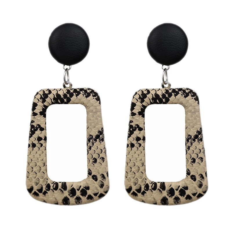 

Oversize Punk Vintage Drop Earrings For Women Large Geometric Statement Earrings Snake Skin Pendant Earrings Fashion Party Jew