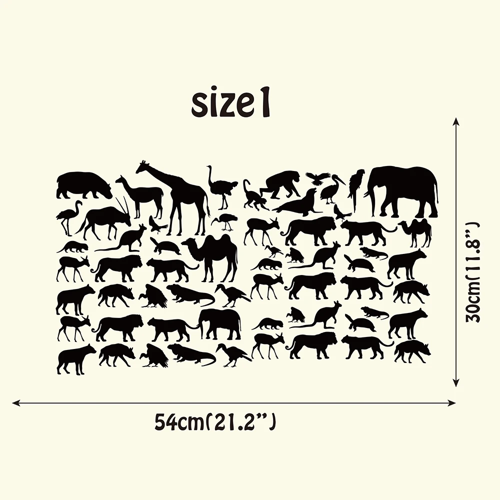 Мультфильм Сафари наклейки с животными на стену детская комната милый жираф птица Лев слон животное наклейка детская комната Винил Искусство