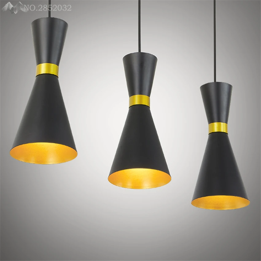 

LFH Post-modern Simple Pendant Lights Iron Microphone Hanging Lamps Cafe Clothing Store Restaurant Living Room Lighting Decor