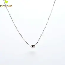 Форзац 925 пробы серебряный шар горох короткое колье ожерелье для женщин минимализм Дамская мода ювелирные изделия