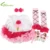 Conjuntos de Roupas de bebê Meninas Vestido Romper + Headband + Sapatos + perna Mais Quentes Conjunto de Roupas Roupas de Festa de Aniversário Bebe Princesa vestidos