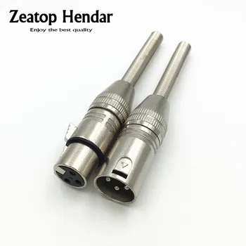 

10Set 3 Pin XLR Male + Female Plug with Long Tail Spring Connector for KTV Microphone Cable