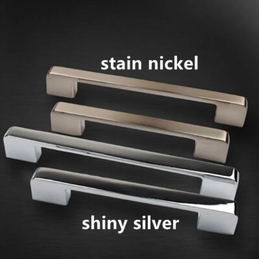 128mm modern furniture handle shiny silver chrome kitchen cabient