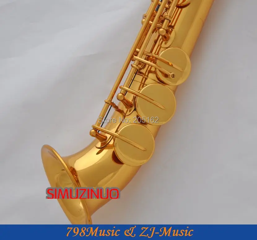

Electrophoresis Gold Curved bell Soprano saxophone Bb key to High F key and G Key