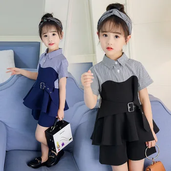

clothes for girls summer 2018 12 years children shirt +pants 2 pieces kids sets