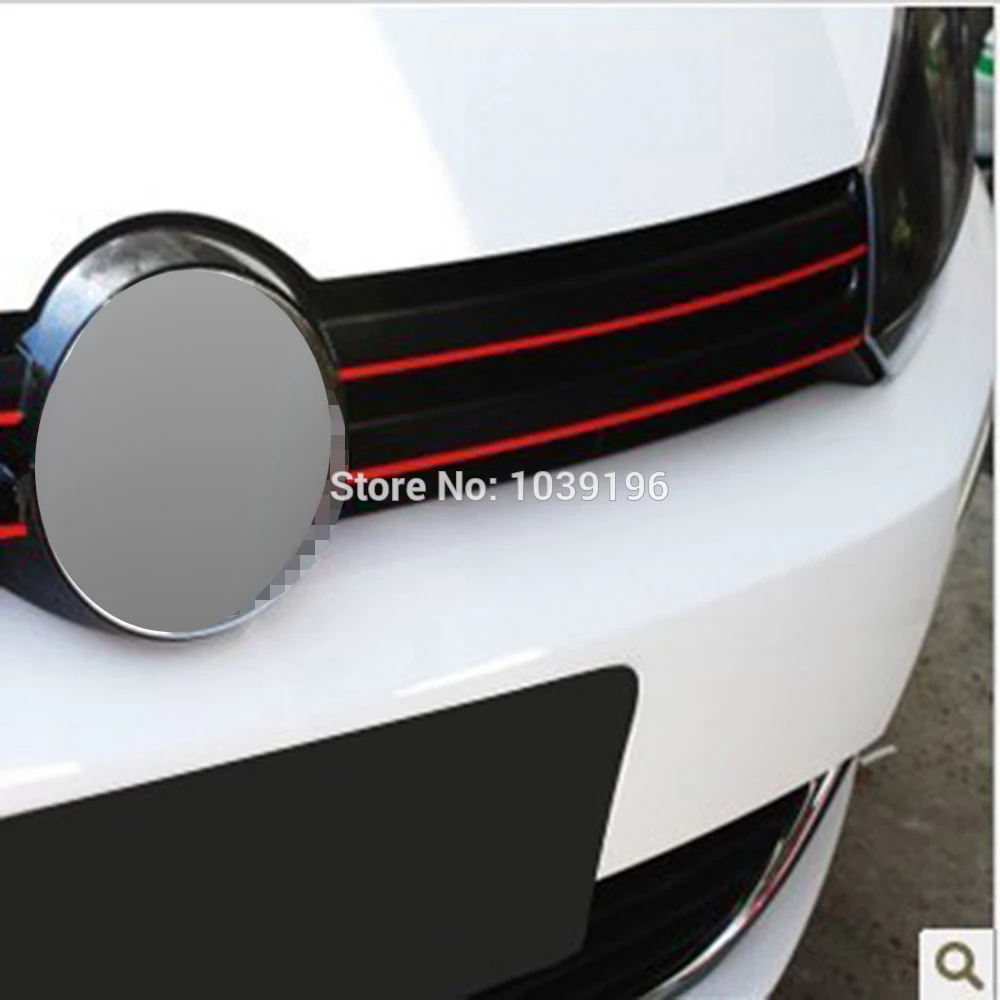 

50 x Fashion Front Grill Stickers Car Accessories Decorative Reflective Red Black Decals for Volkswagen Golf 6 Jetta Sagitar