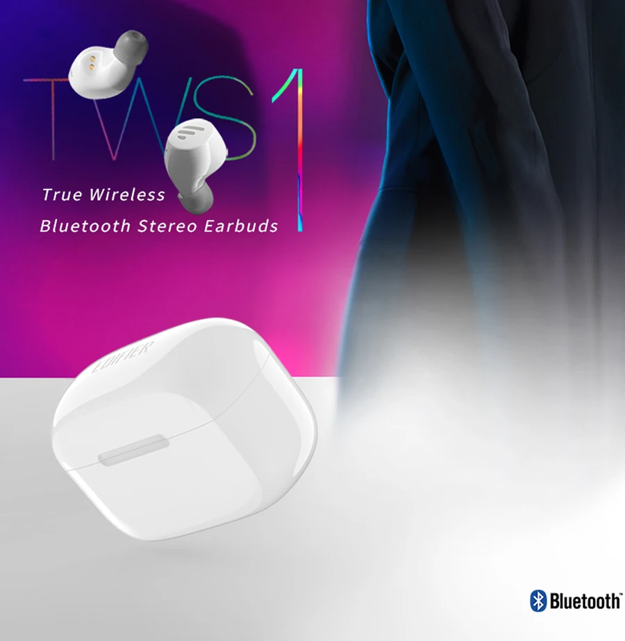 EDIFIER TWS1 TWS наушники Bluetooth V5.0 сенсорное управление IPX5 Номинальный эргономичный дизайн беспроводные наушники Bluetooth наушники