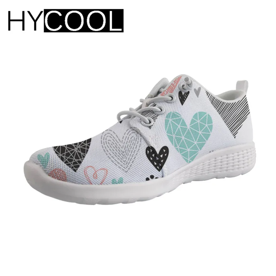 HYCOOL المنبع أحذية للسباحة قلوب الهندسية الحب الحب مطبوعة النساء أكوا أحذية تنفس الشاطئ رياضية الأحذية