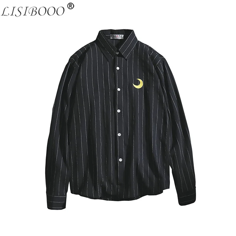 

New Mens Striped Shirt Long Sleeve Couple Shirt Casual Mens Business Long Sleeved Shirt Classic Striped Male Dress White Shirt