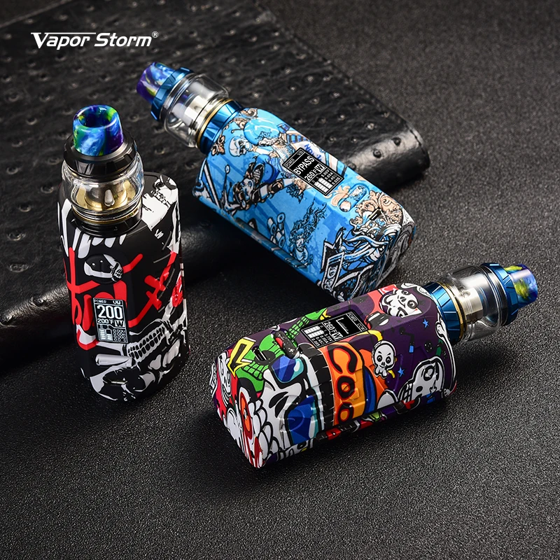 Наборы электронных сигарет 200 Вт Vape Mod Box TCR Bypass Vapor Storm поддержка dual 18650 Lion RDA/Hawk RBA Tank