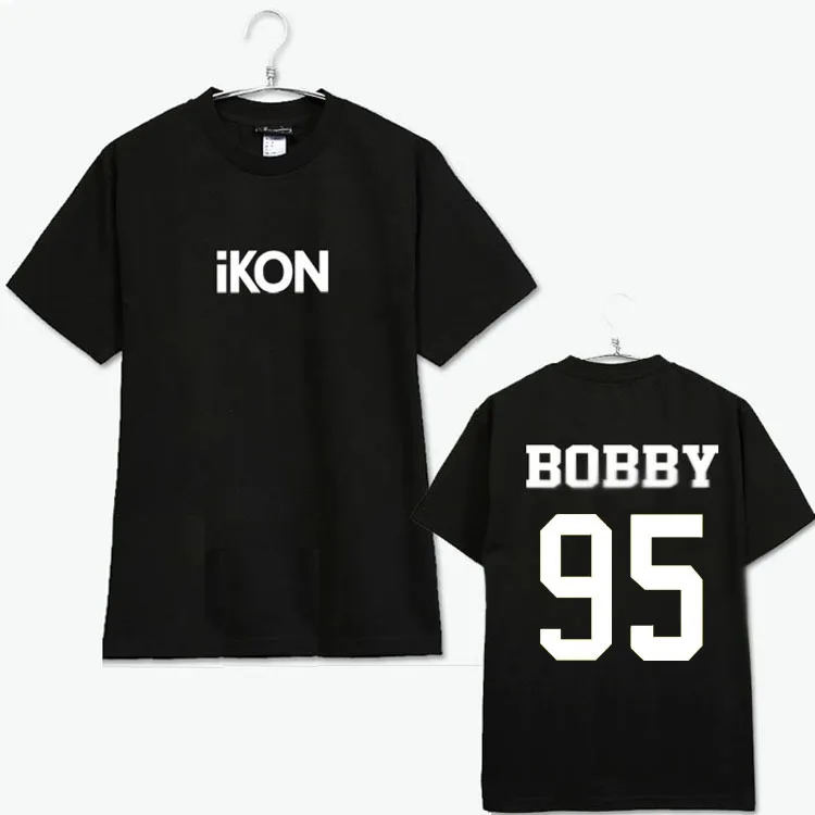 

2015 Kpop IKON Group BOBBY B.I Tops Men Tops & Tees Cotton T Shirt Women & Men Fashion Design Men's T-Shirt Printed