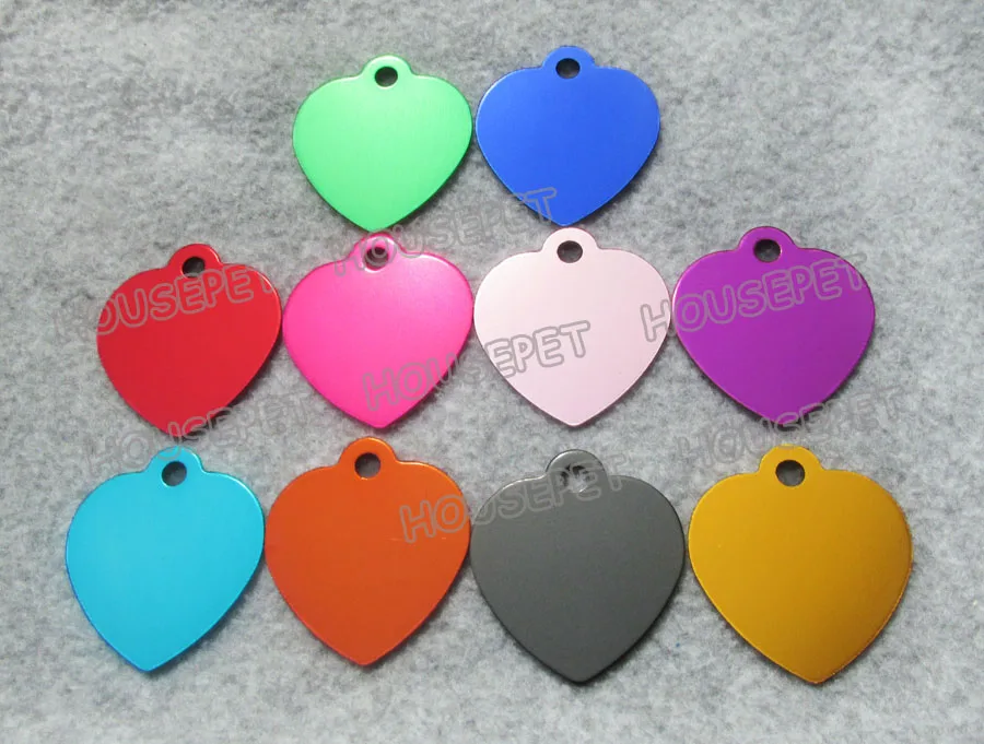 100pcs/lot Mix Shapes Aluminum Alloy Blank Pet Dog ID Tags Suitable for Laser Engraving Machine