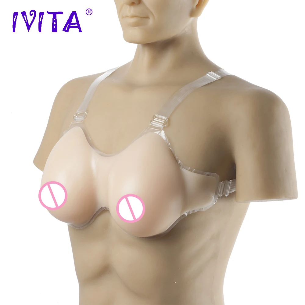 IVITA 1800g Big Full Silicone Breast Forms Fake Boobs Drag Queen Transvestite Crossdresser Women Realistic Mastectomy Breasts
