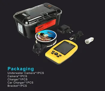 

Waterproof Fish Sonar Finder FF3308-8 Echo Sounder Alarm Carp Fishing FindFish with 3.5inch Color LCD PAL/NTSC Sensor FishFinder