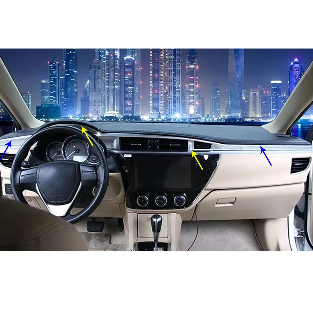 Для Toyota венчик Альтис крышка автомобиля палка аксессуары подлокотник отделение для хранения перчаток передняя отделка лампы метр Панель 4 шт