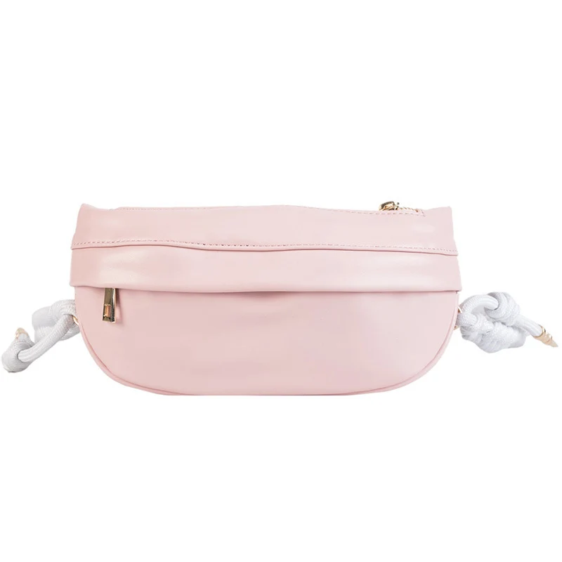 

Women Chest Bags Fashion Weaving Belt Leather Messenger Bag Casual Shoulder Bag Female Zipper Phone Wallet Waist Packs