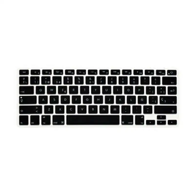 Spanish/English Keyboard Cover HQF Notebook SiliconeSpanish Keyboard Skin Protection Laptop Layout for All Apple MacBook Air Pro 13 15 US Version Gold