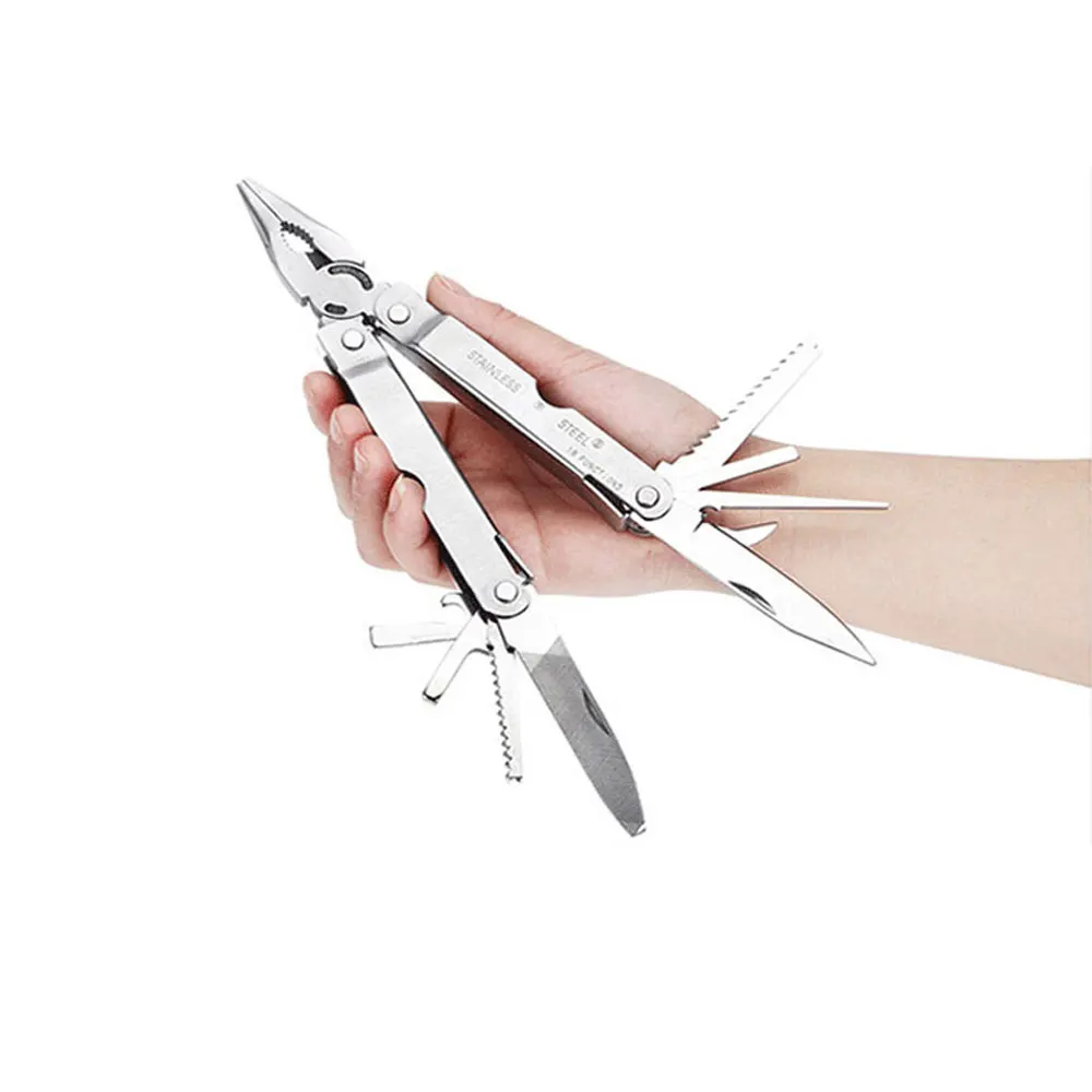 

15 in 1 Multifunction Premium Pocket Multitool With Sheath Knife Pliers Saw Screwdriver Scissors Free Shipping