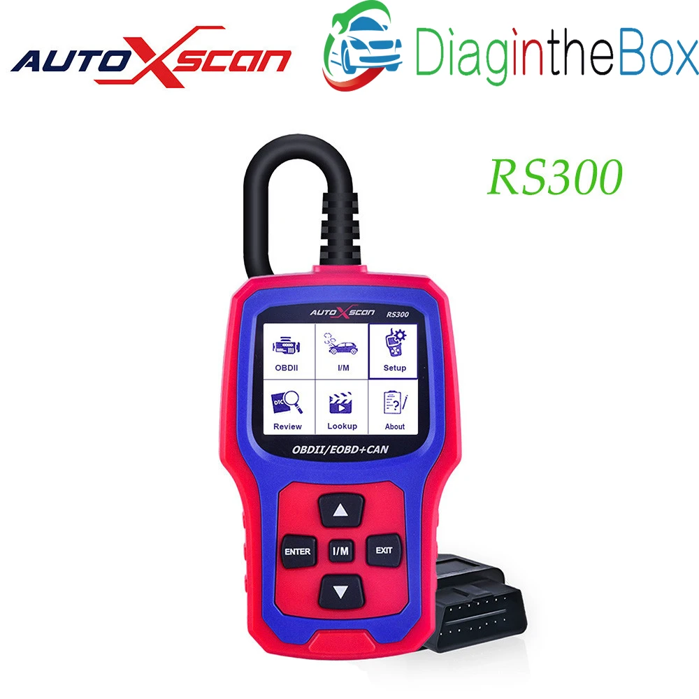 RS300 AUTOXSCAN Auto OBD2 сканер кода цветной экран I/M готовность выключить свет двигателя