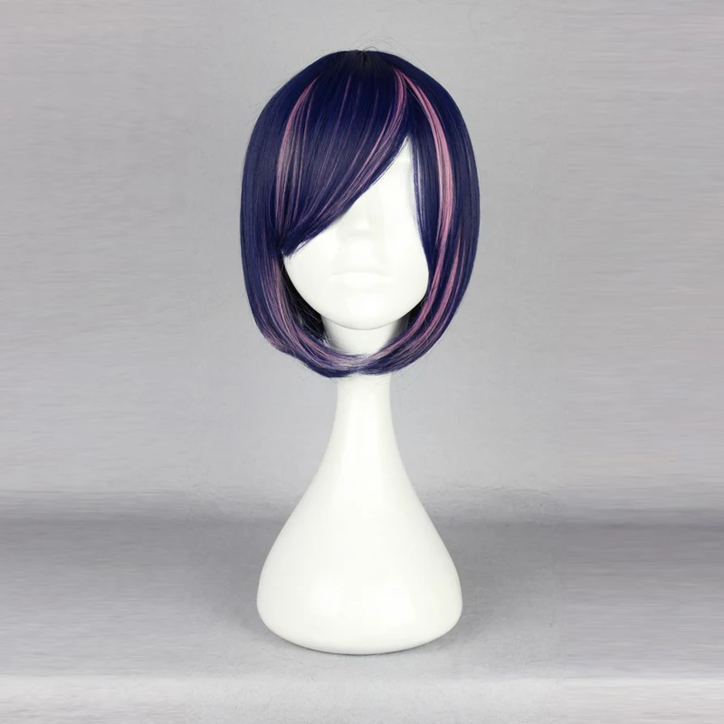 MCOSER Мода Аниме 30 СМ Розовый Короткие Желтый Mix Жаропрочных Волокна Синтетические