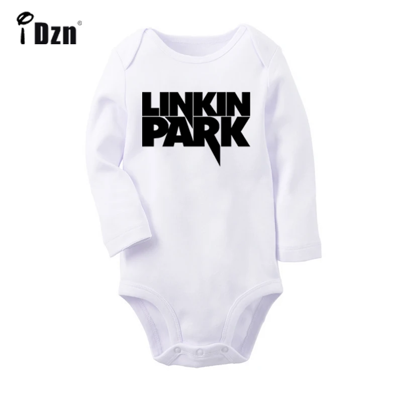 Комплекты одежды для новорожденных мальчиков и девочек с принтом «Linkin Park»; комбинезон с длинными рукавами; боди с принтом для младенцев; комплекты одежды из хлопка - Цвет: ieBaby2147WC