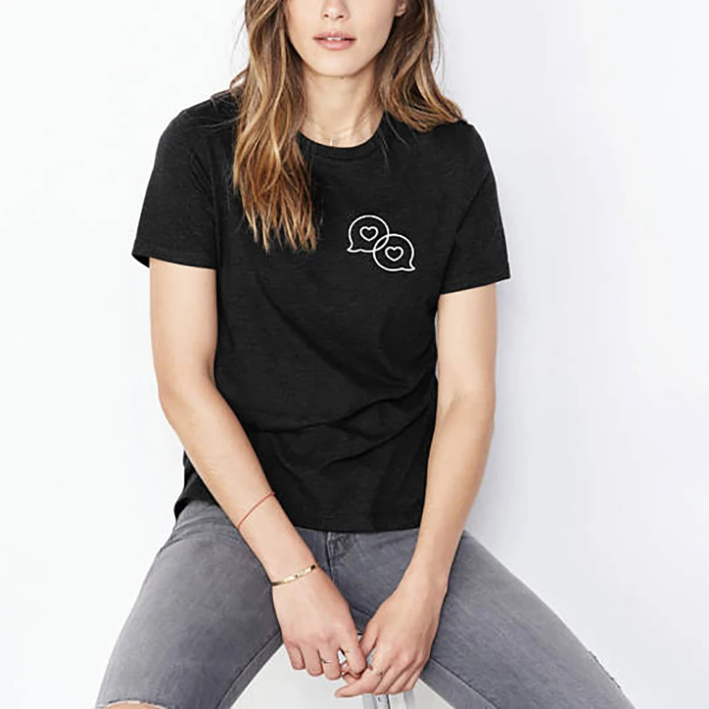 

T Shirt Men T Shirt Women Plus Size T-shirt Tee Shirt Femme Tops Message Love UNISEX Tshirt Gift for boyfriend plus size XS-3XL