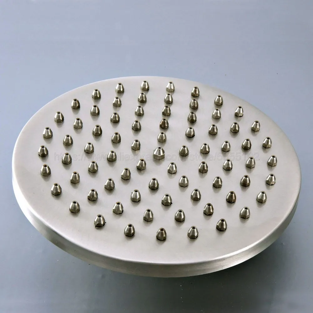 8 inch Round Shower Head Water Rains Shower Head Brushed Nickel Bathroom Shower Wall Mounted Bathroom Tools zsh273