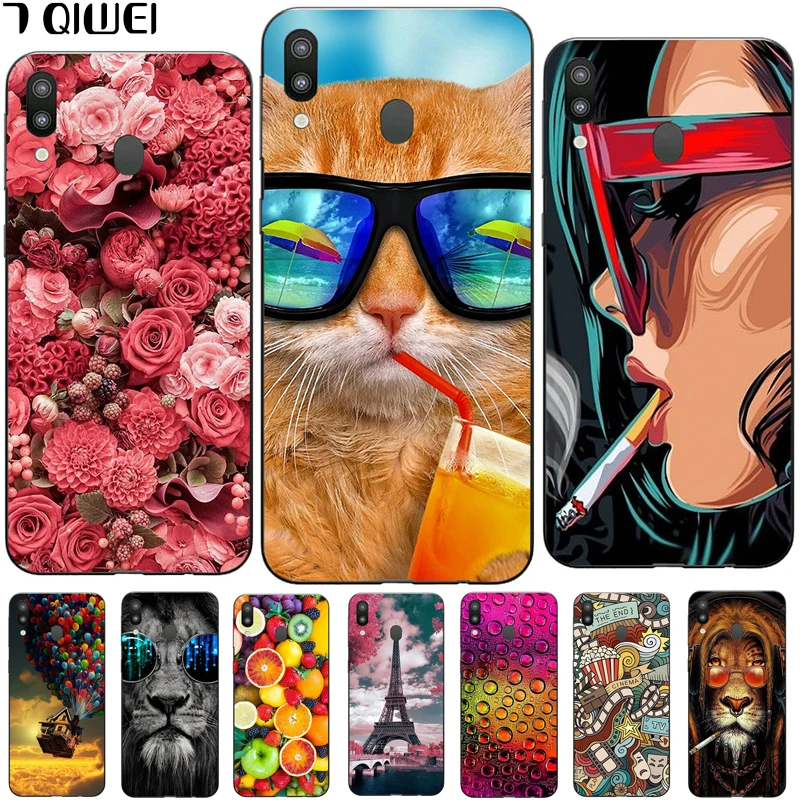 

6.3'' For Samsung Galaxy M20 Case Silicone Animal Soft TPU Phone Case For Funda Samsung Galaxy M20 Case M 20 Cover M205F Para