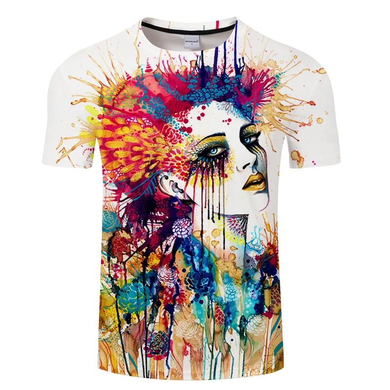 

Colorful Lady Figure Print Tee Women 2019 Summer Casual sweetener ariana grande Streetwear Fashion Tops Girlfriend Gift Tshirt