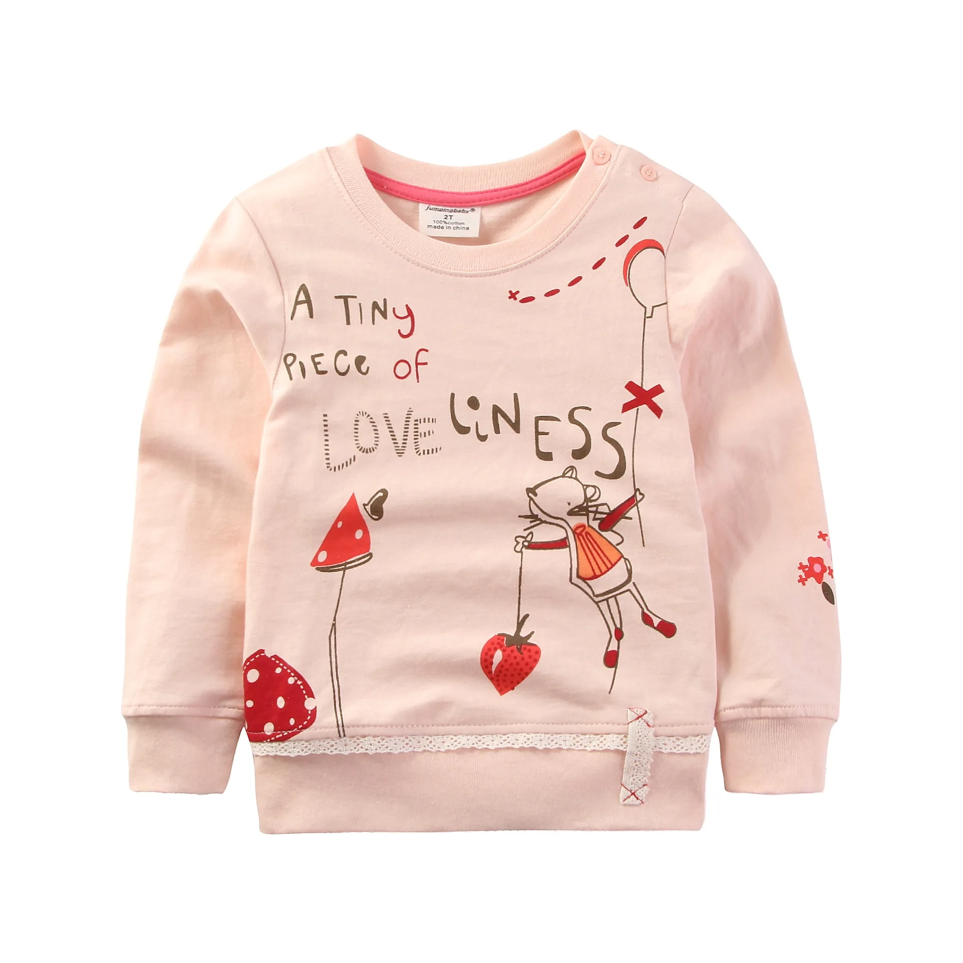 Toddler Girls Sweatshirts Baby Letter Print Tops Child Hoodies Autumn
