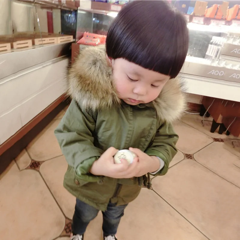 New Baby boys winter coats warm outerwear hooded thickness Autumn 9M-2 old size Clothes 7BT040