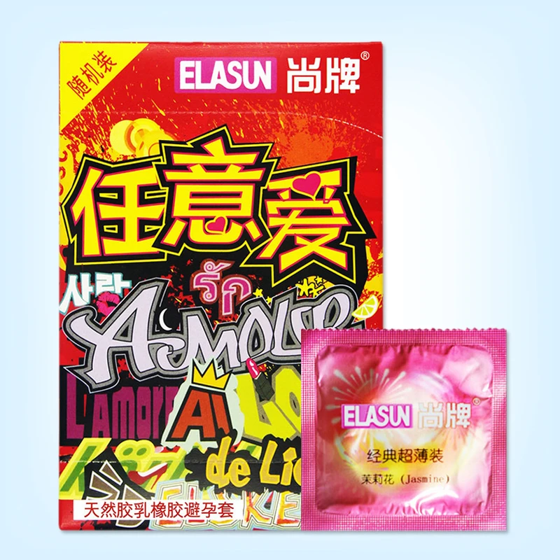 Презервативы ELASUN из натурального латекса ультратонкие 40 шт./лот|thin condom|ultra thin
