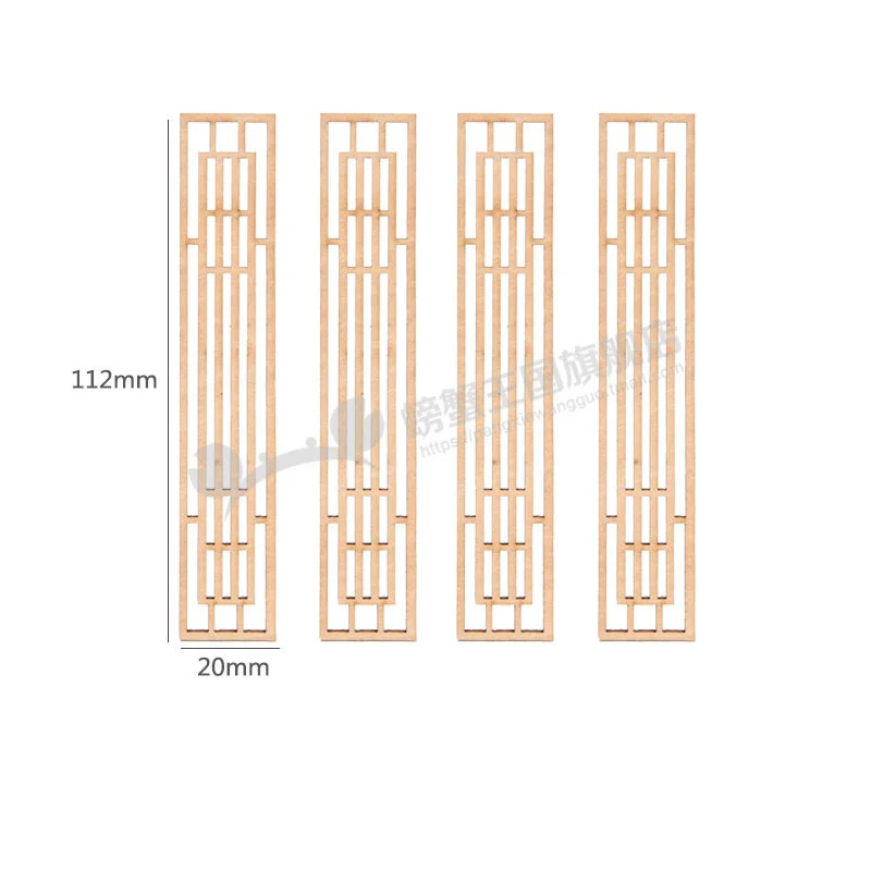 4 шт кукольный домик мини мебель миниатюрная кукла аксессуары китайский стиль деревянный узор экран - Цвет: D-10