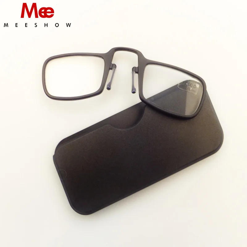 

Gafas New Universal Podreader Nose Clip Reading Glasses Tr90 Mini On, Power +1.0-+3.5 Portable Wallet Reader With Case Lunettes