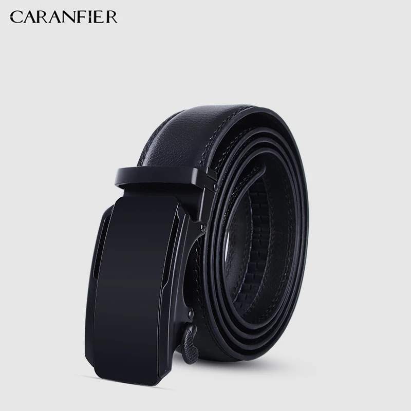 

CARANFIER High Quality Cow Genuine Leather Belts for Men New Arrival Automatic Buckle Male Strap Metal Buckle Cowhide Men Belt