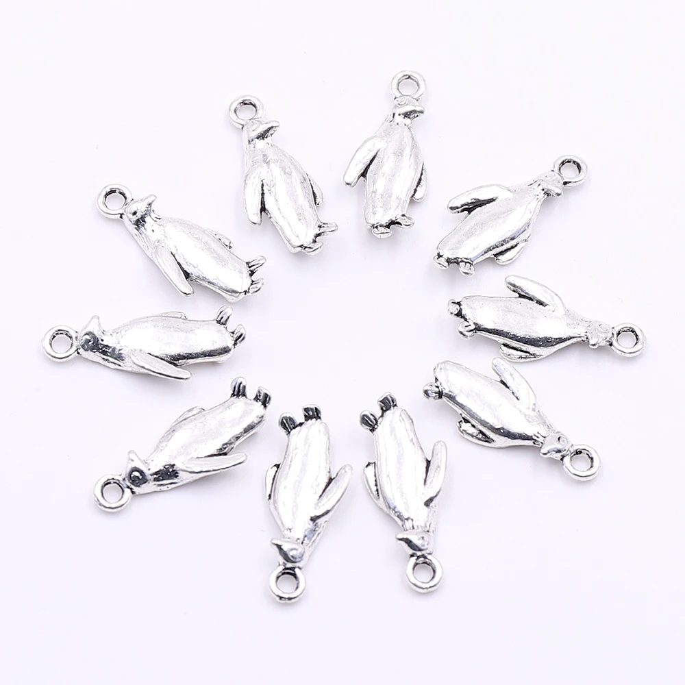 

Hot 10pcs Penguin Shaped Pendant Charms for Jewelry Making DIY Charms Pendants for Bracelets Necklaces Making Dorpshipping