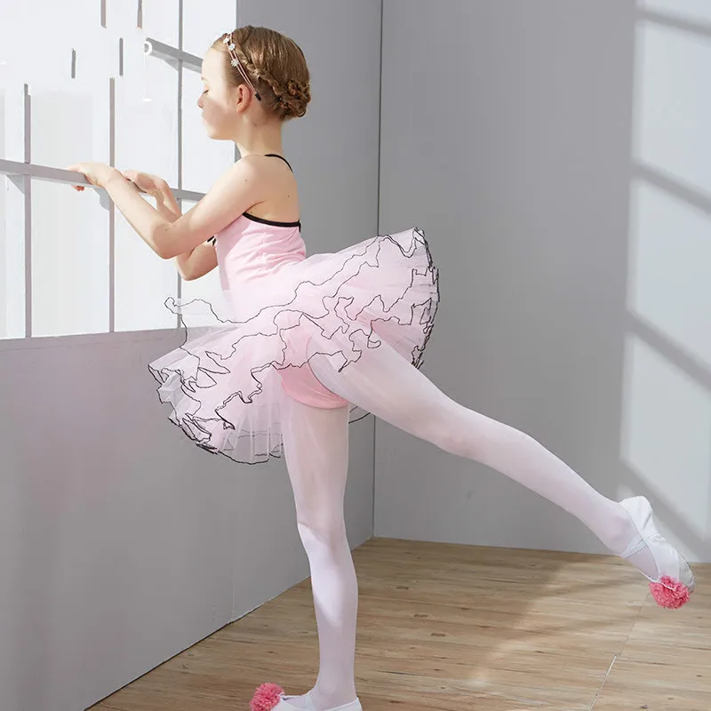 Детская танцевальная одежда для девочек, тренировочная форма, балетная юбка, детские танцевальные костюмы
