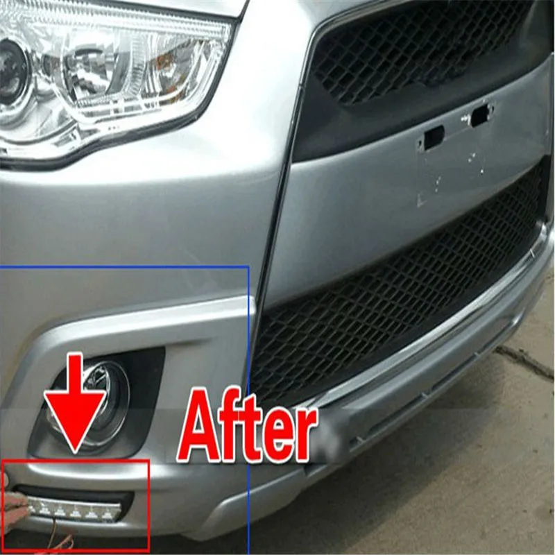 Передний бампер сменный светодиод DRL дневные ходовые огни противотуманные фары