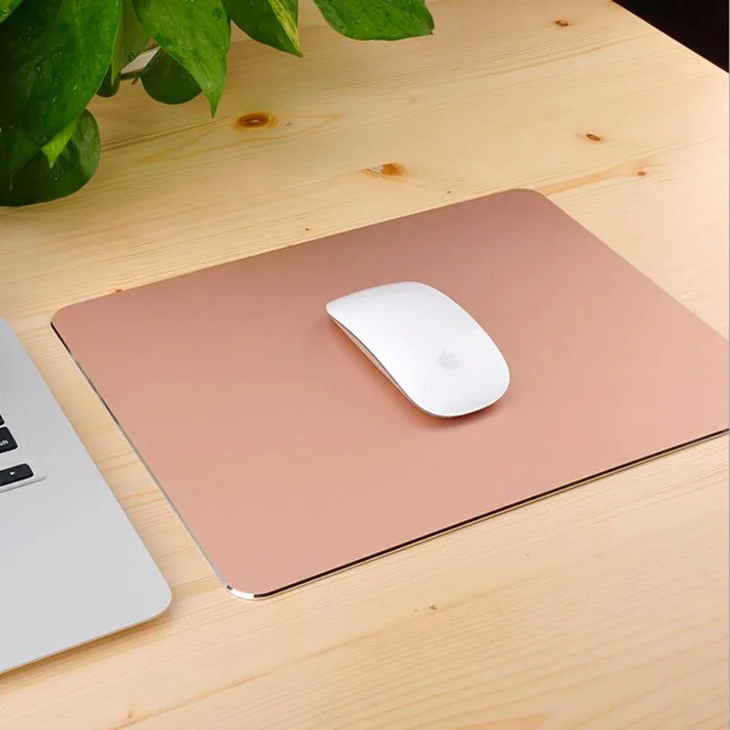 Buy Free shipping Aluminum mouse pad customized metal high gloss non slip can