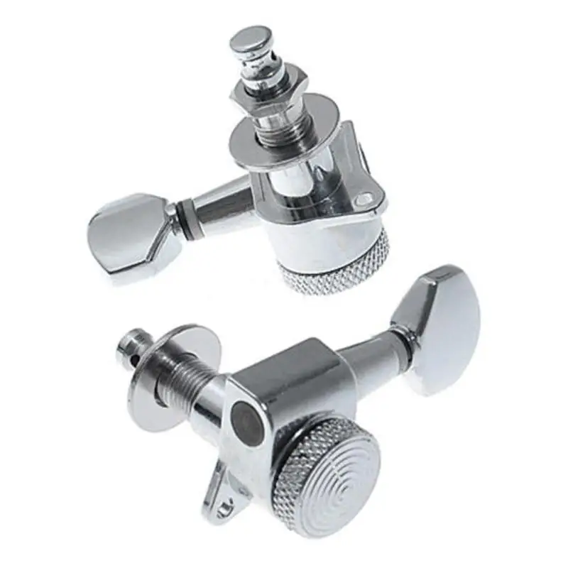 

3 Left 3 Right Chrome Inline Locked String Guitar Tuning Pegs keys Tuners Machine Heads for Strat Tele Style Electric Guitar